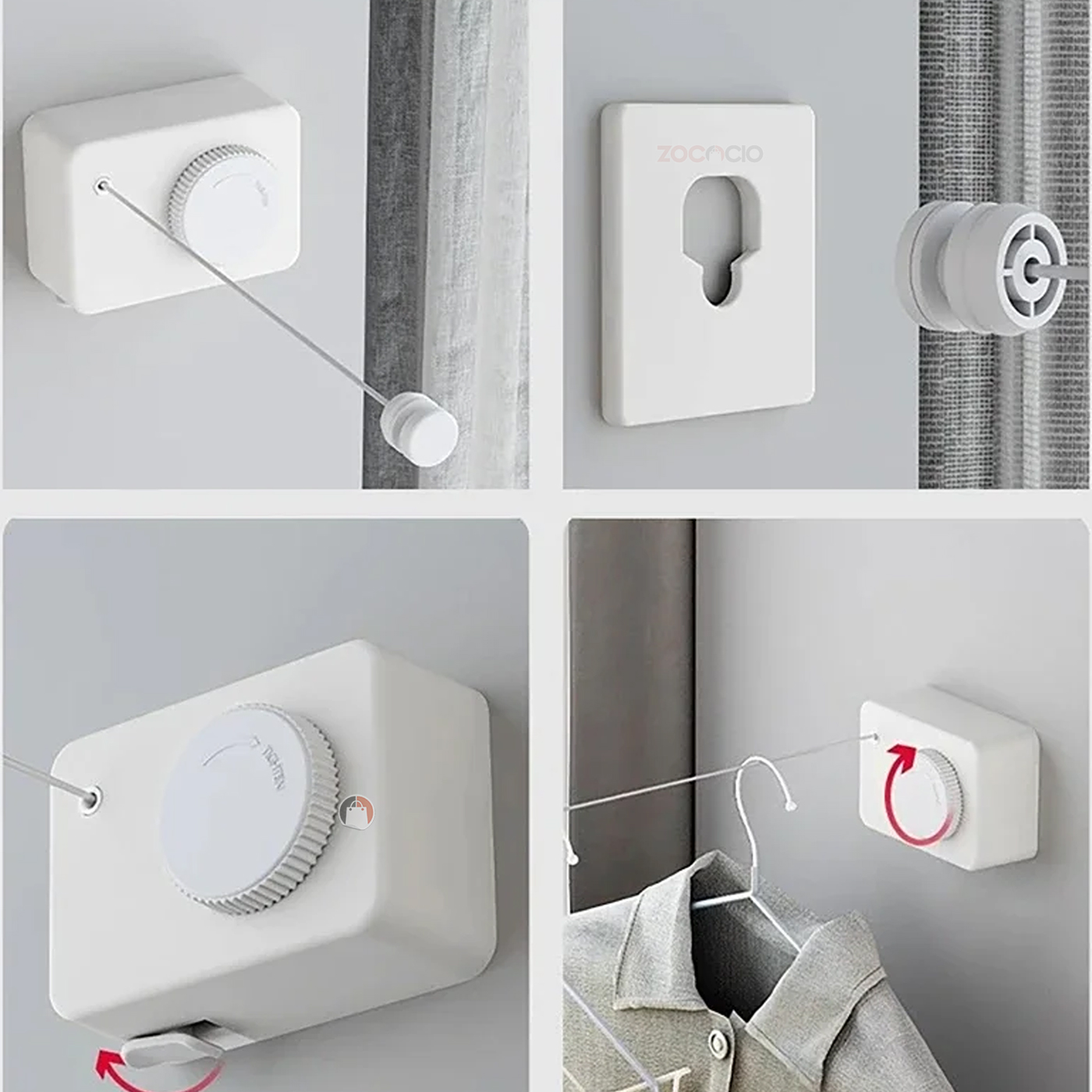 Miniatura 4 de Tendedero Retráctil Cuerda Ajustable